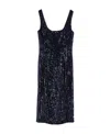 Max Mara Sequined Tight Dress In Black