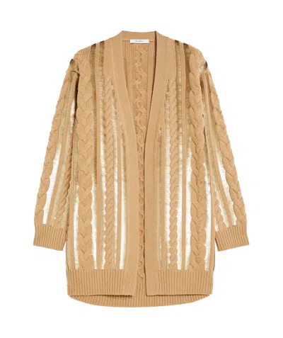 Max Mara Cardigan "mirco" In Brown