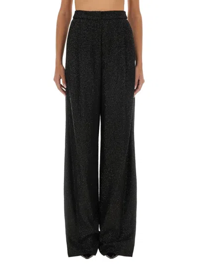 Max Mara Sequined Wool Blend Navigli Pants With Sequins In Black