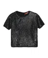 Max Mara Sequined Wool Sweater In Black