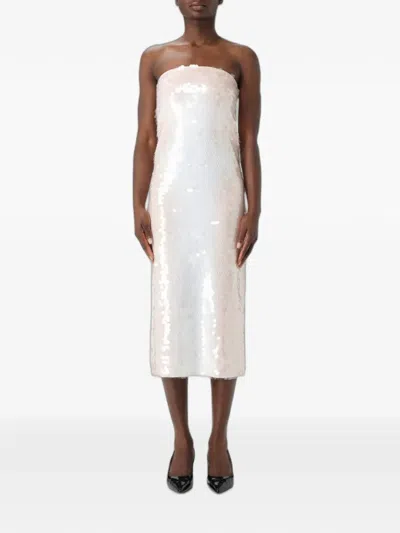 Max Mara Sequin-embellished Strapless Midi Dress In Multi