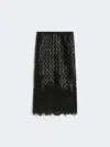 Max Mara Sequinned Mesh Skirt In Black