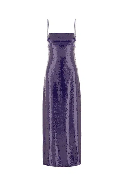 Max Mara Sequinned Sheath Dress In Purple
