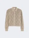 Max Mara Sequinned Wool Cardigan In Brown