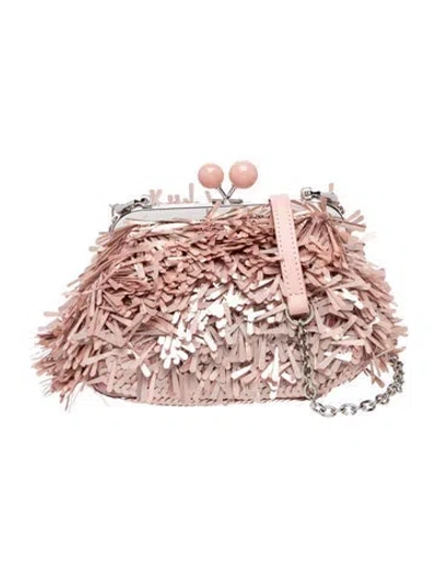 Pre-owned Max Mara Sequins Clutch In Pink