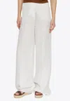 Max Mara Sequoia Linen Pants In White