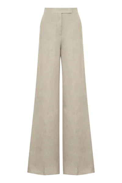 MAX MARA MAX MARA SEQUOIA LINEN WIDE LEG TROUSERS