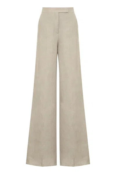 MAX MARA MAX MARA SEQUOIA LINEN WIDE LEG TROUSERS
