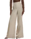 Max Mara Sequoia Long Linen Trouser In Brown