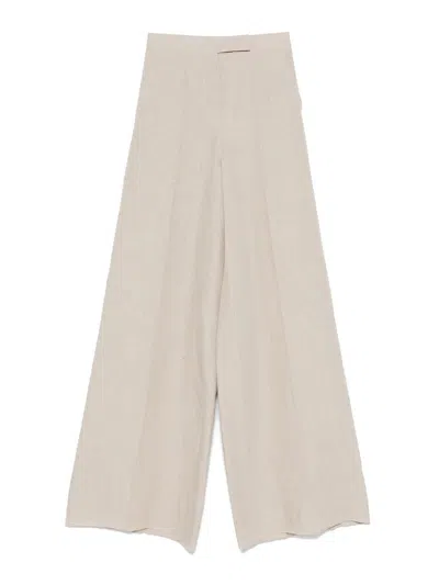 Max Mara Sequoia Long Pants In Beige