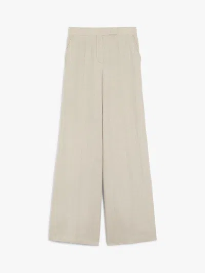 Max Mara Sequoia Long Trouser Beige In Neutral