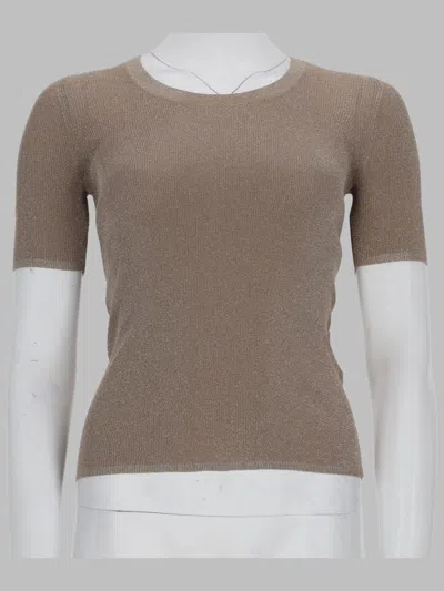 Max Mara Sequoia Sequined Top In Neutral