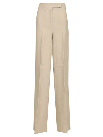Max Mara Sequoia Trousers In Neutral