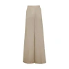 Max Mara Sequoia Wide-leg Linen Pants In Beige