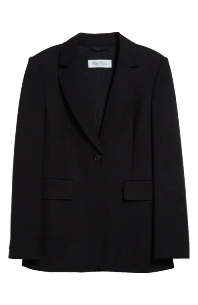 Max Mara Serio One-button Blazer In Black