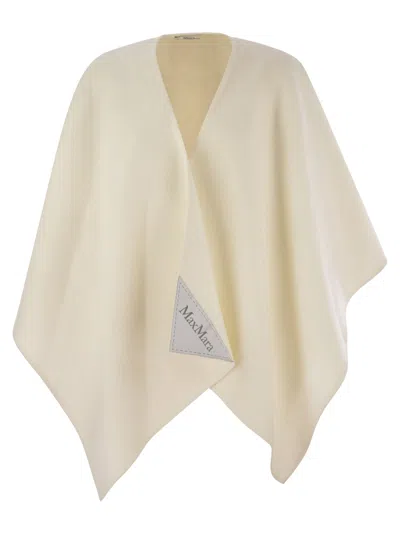 Max Mara Serra Alpaca And Wool Poncho In Gray