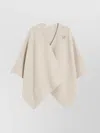 Max Mara Serra Alpaca Wool Scarf Cape In Neutral