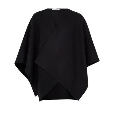 Max Mara Serra Cape In Black