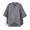 Max Mara Alpaca And Wool Cape In Gray