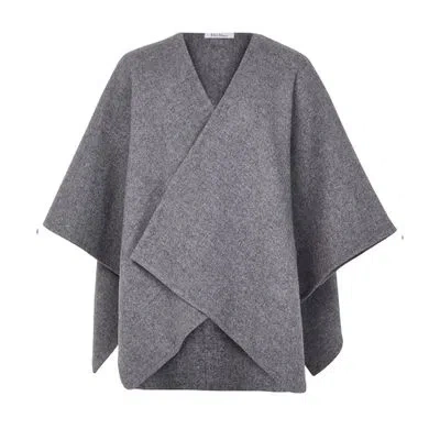 Max Mara Serra Cape In Gray
