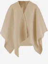 Max Mara Serra Cape In Alpaca And Wool Blend In Neutral