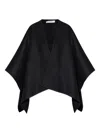 Max Mara Serra Draped Cape In Black
