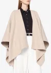Max Mara Serra Wool-blend Poncho In Gray