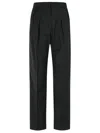 Max Mara 'sesamo Carrot' Black Virgin Wool Tela Pants Women In Black