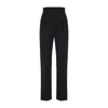 Max Mara Tailored Pinstripe Trousers With High Waist And Pleated Front In Black
