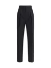 Max Mara Sesamo Carrot Trousers In Wool Cloth In Black