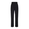 Max Mara Tailored Pinstripe Trousers With High Waist And Pleated Front In Black