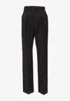 Max Mara Black Sesamo Wool Pants In Black