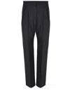 Max Mara Sesamo Carrot Trousers In Wool Cloth In Blue