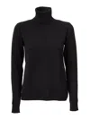 Max Mara Blue Saluto Turtleneck Sweater In Black  