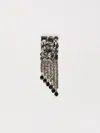 Max Mara Set Of 2 Metal And Rhinestone Brooches In Black