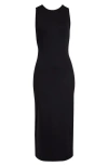 Max Mara Sevres Sleeveless Jersey Midi Dress In Black
