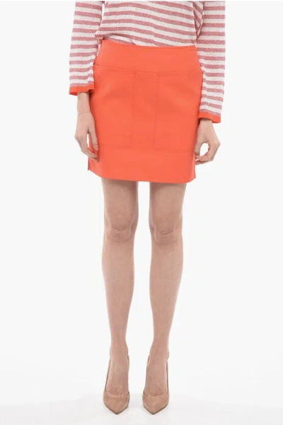 Max Mara Sfilata Cotton Bevanda Cargo Miniskirt In Orange
