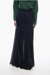 Max Mara Wide-leg High Waist Pleated Slit Trousers