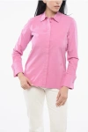 Max Mara Sfilata Stretch Cotton Francia Shirt With Double Cuffs