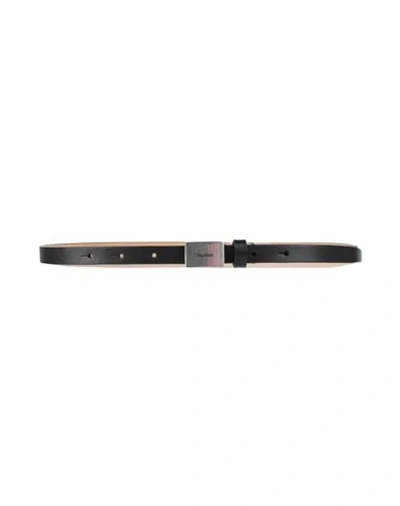 Max Mara Sfilata Woman Belt Black Size 28 Calfskin