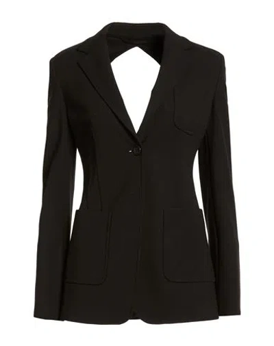 Max Mara Sfilata Woman Blazer Black Size 8 Viscose, Polyamide, Elastane