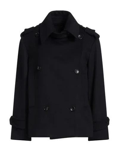 MAX MARA MAX MARA SFILATA WOMAN COAT MIDNIGHT BLUE SIZE 8 VIRGIN WOOL, CASHMERE