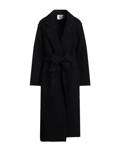 MAX MARA MAX MARA SFILATA WOMAN COAT MIDNIGHT BLUE SIZE M WOOL, CASHMERE