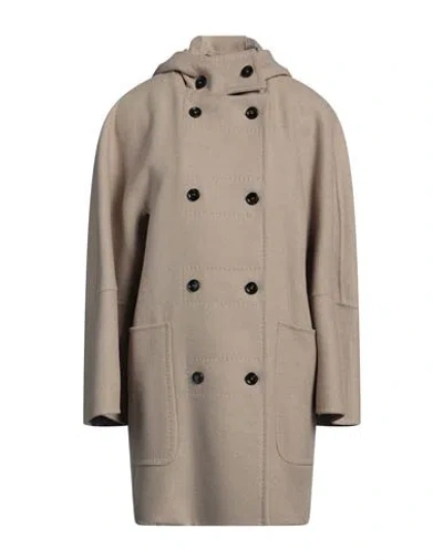 Max Mara Sfilata Woman Coat Sand Size 8 Wool, Cashmere In Gray