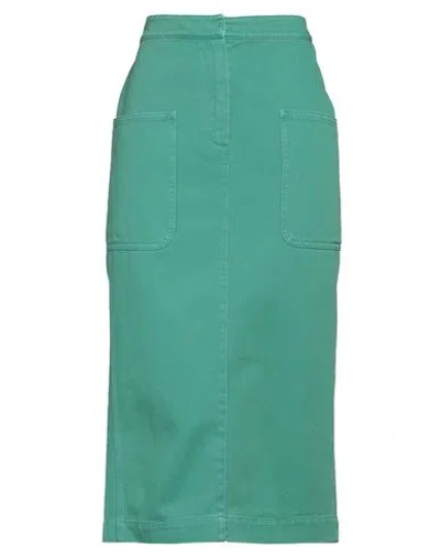 Max Mara Sfilata Woman Denim Skirt Green Size 10 Cotton