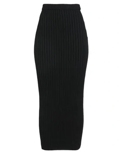 Max Mara Sfilata Woman Maxi Skirt Black Size M Wool, Cashmere, Polyamide, Elastane
