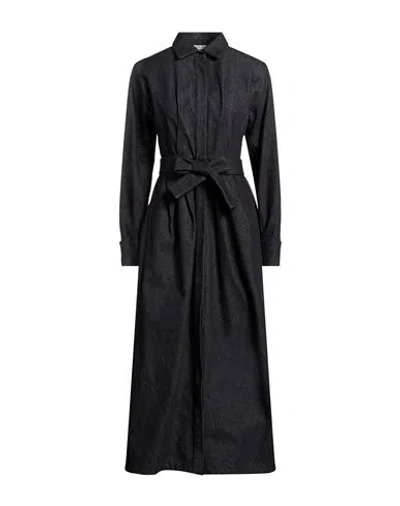 Max Mara Sfilata Woman Midi Dress Blue Size 6 Cotton