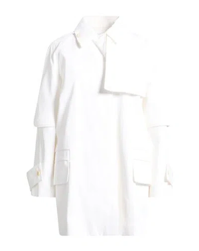Max Mara Sfilata Woman Overcoat & Trench Coat Off White Size 2 Cotton