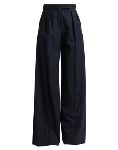 Max Mara Sfilata Woman Pants Midnight Blue Size 10 Virgin Wool, Elastane