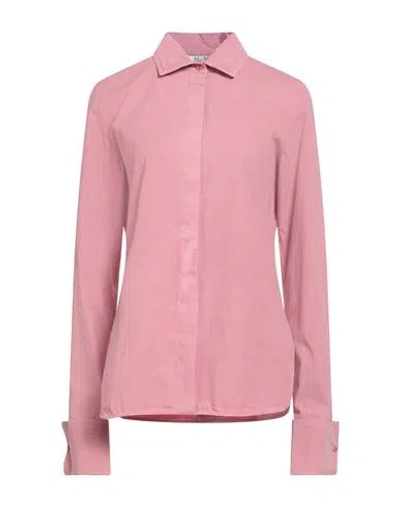 Max Mara Sfilata Woman Shirt Pink Size 4 Cotton, Elastane